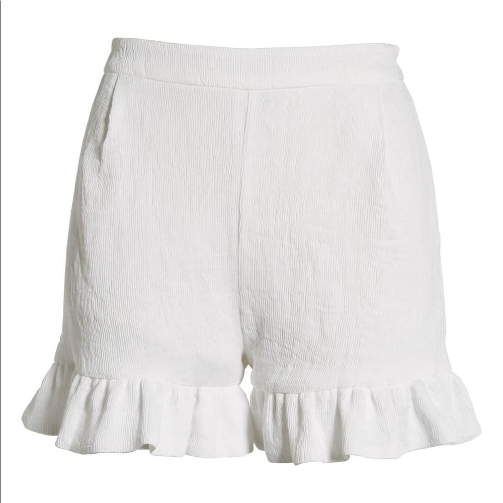 Flutter Hem White Shorts NWT